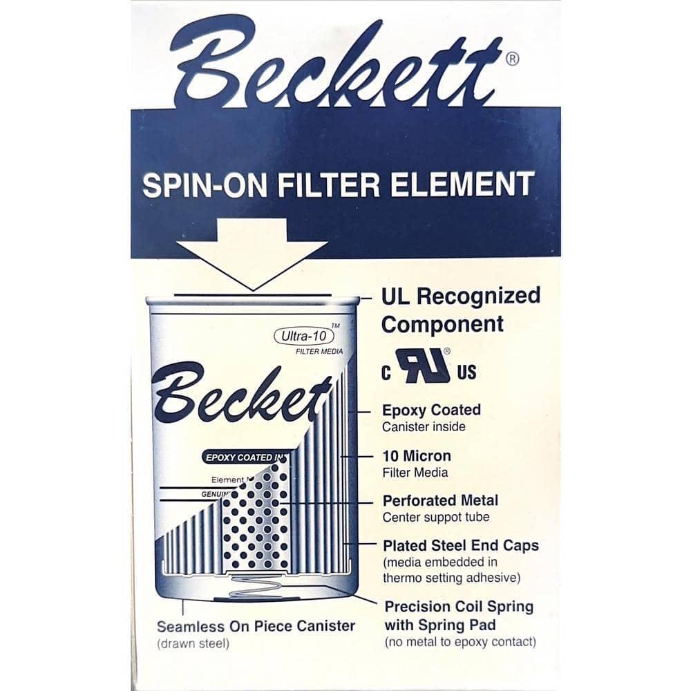 Beckett Replacement Filter F-100 Fuel Oil Spin-on Corrosion-Resistant 1 lb
