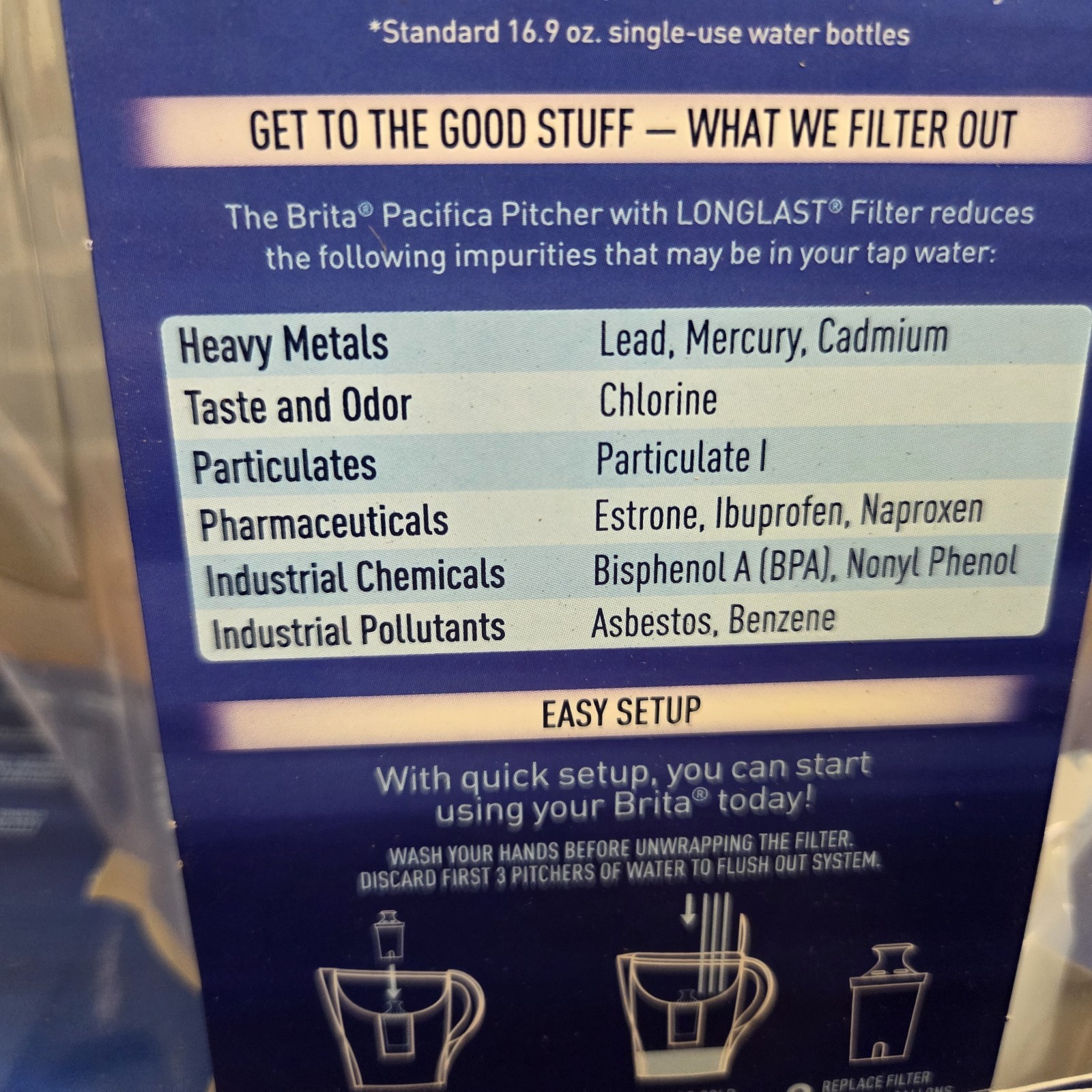 Brita Longlast 10 Cup Water Filter Pitcher Clear Removes Lead Mercury New