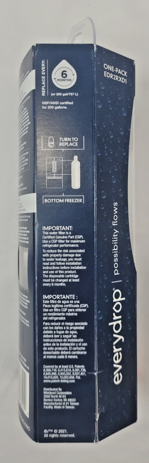 EveryDrop #2 Refrigerator Ice Water Filter Replacement