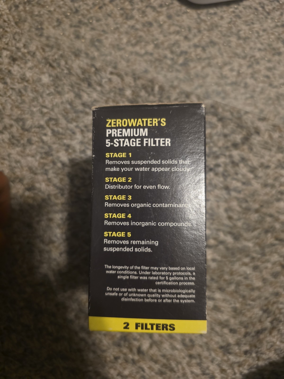 ONE Zero Water Portable 5 Stage Filtration Travel Bottle Filter NEW
