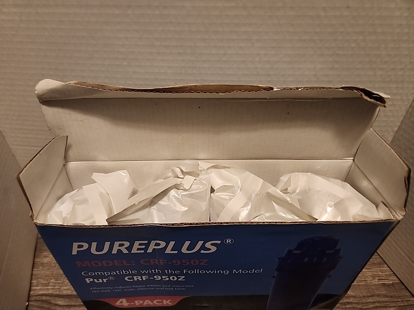 Pureplus CRF-950Z Water Pitcher Filters – 4 Packs – New, Open Box