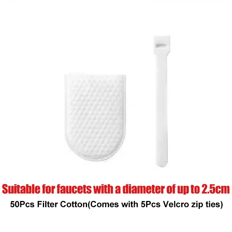 50PCS Cotton Filter Bag For Faucet, DIY Faucet Filter Cotton Bags Water Filters
