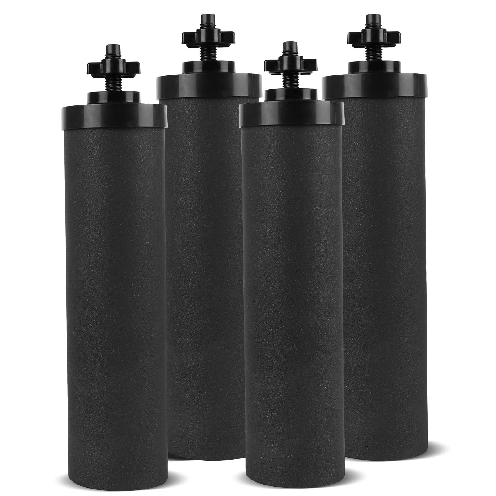 Silver Infused Water Filter Replacement for Black Carbon Block System, Pack of 4