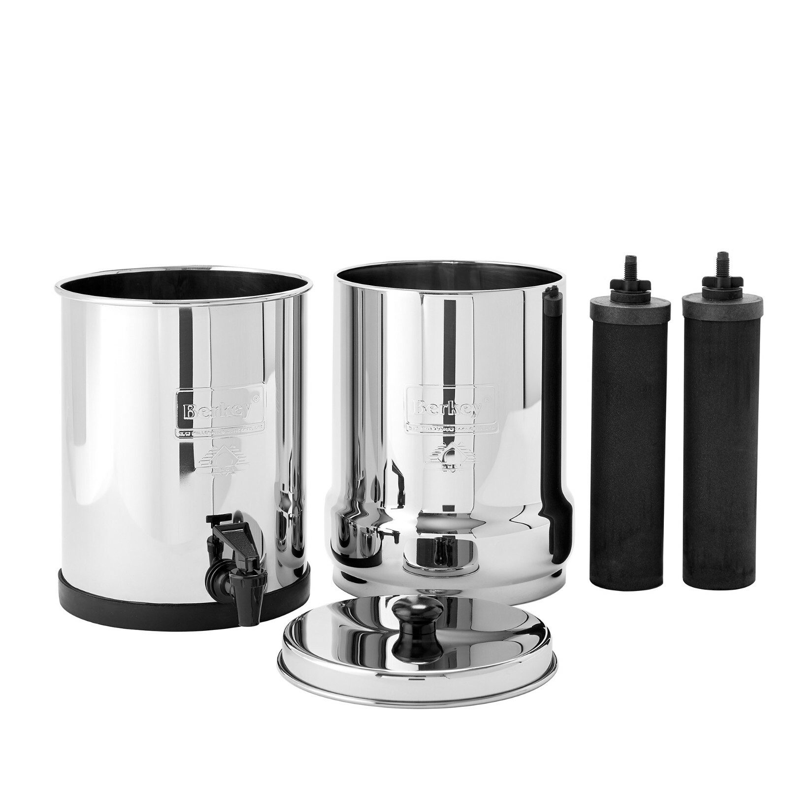Travel Berkey Water Filter w/ 2 Black Berkey Elements – Factory Blemished – NEW