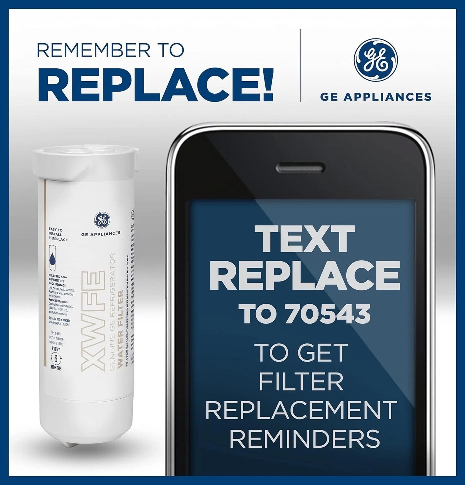 (3 Pack) Genuine GE XWFE Refrigerator Water Filter OEM Replacement XWF WITH CHIP