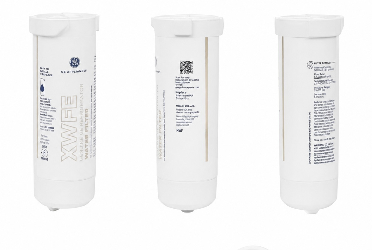 Genuine GE XWFE Refrigerator Water Filter Replacement without chip