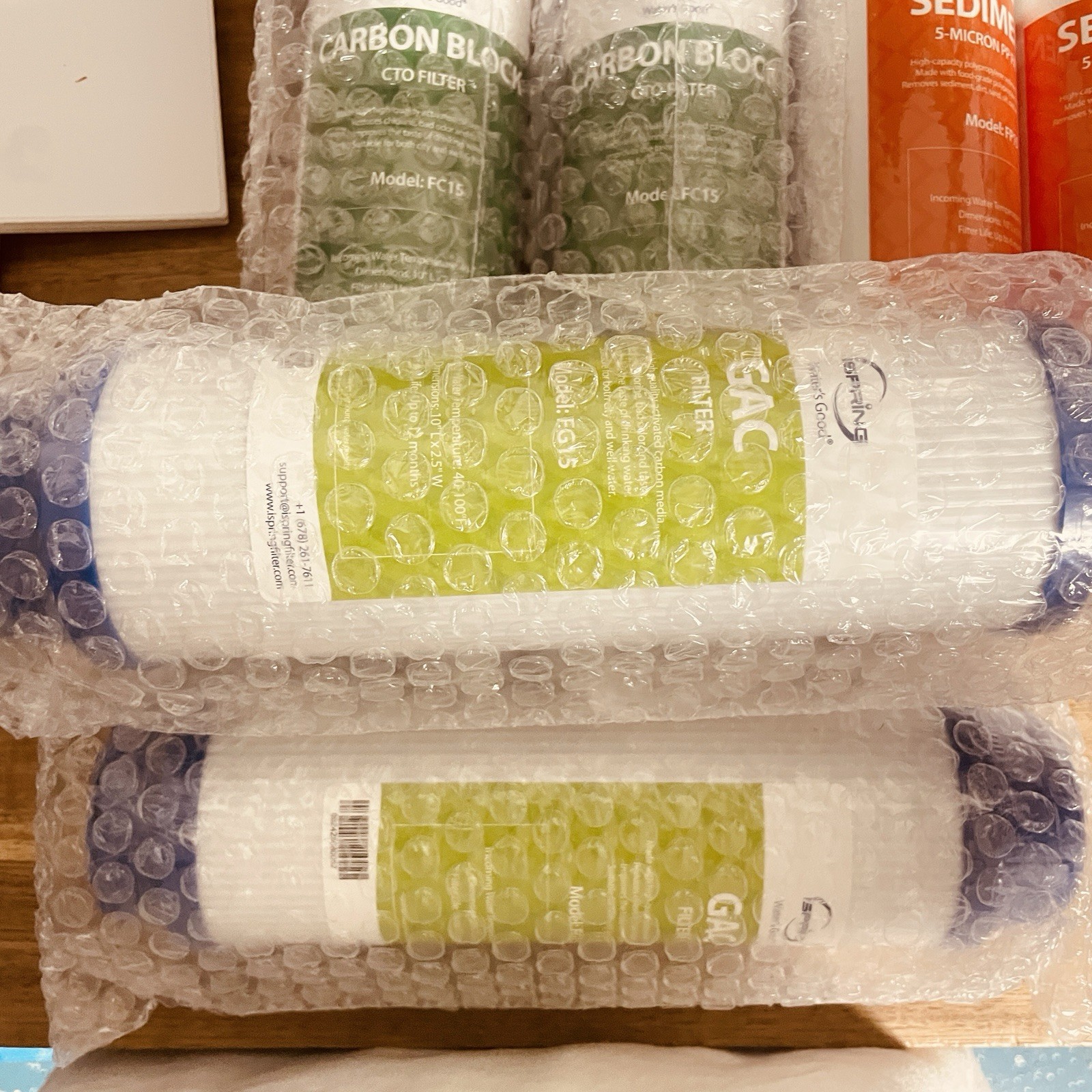 iSpring F9K 1-Year Reverse Osmosis Water Filter Cartridge Pack
