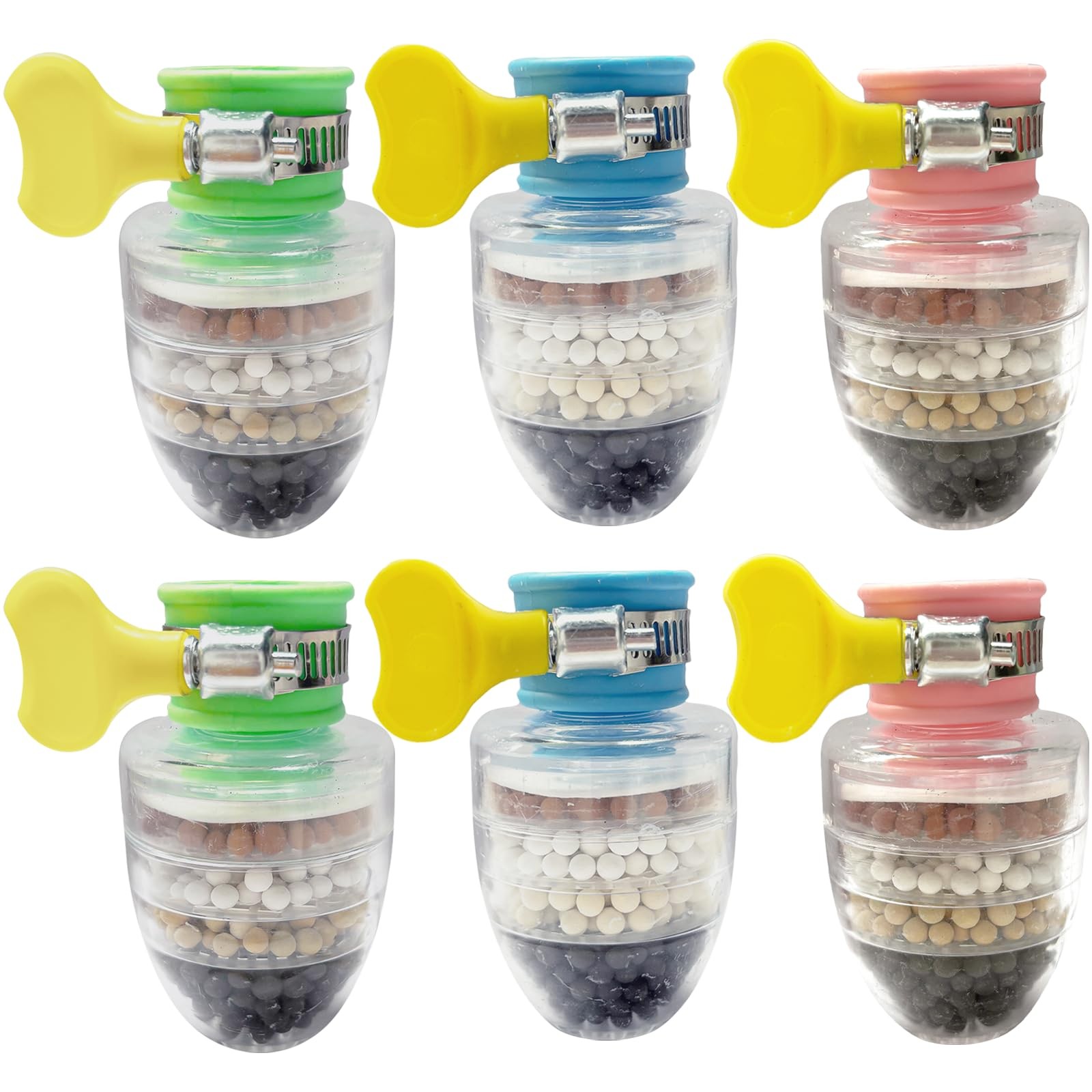 6 Pcs Faucet Water Filter,6 Layer Cartridge Activated Carbon Filters Water Fi…