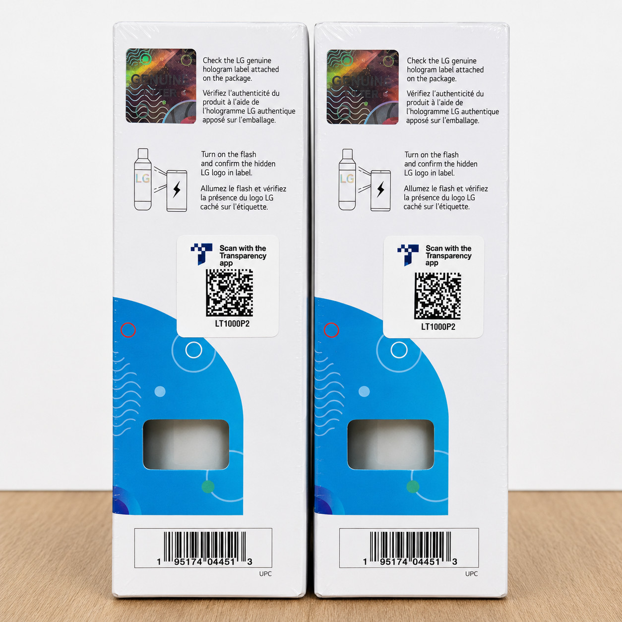 2 Pk X2 Genuine LG LT1000P2 6-Month / 200 Gal Refr Replacement Water Filter