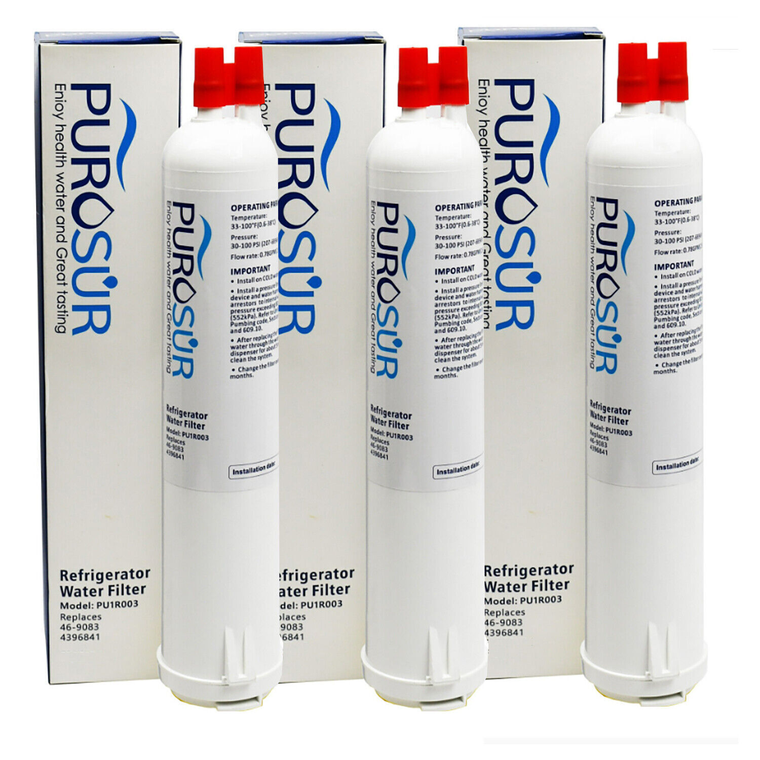 Replacement Filter for FILTER 3 EDR3RXD1 GP003 for 4396841 and 4396710 (3 Packs)