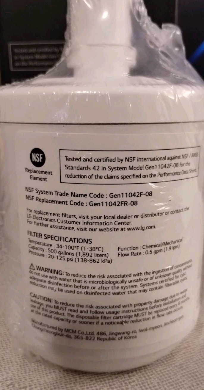 LG LT500P 6 Month 500 Gallon Capacity Replacement Refrigerator Water Filter