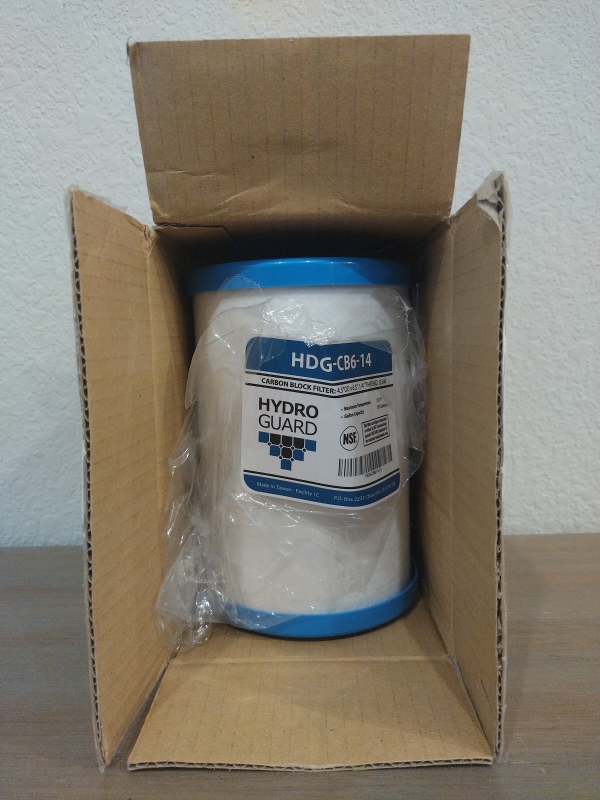 Hydro Guard HDG-CB6-14 (CB6) Carbon Block Water Filter Replacement OPEN Box