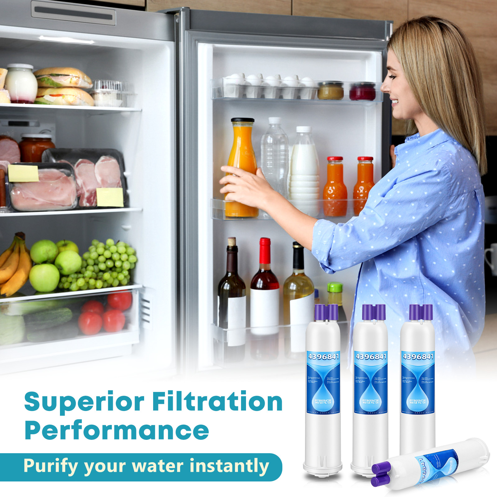 Refrigerator Water Filter Replacement for W10121145 CF-004 46-9083 46-9030