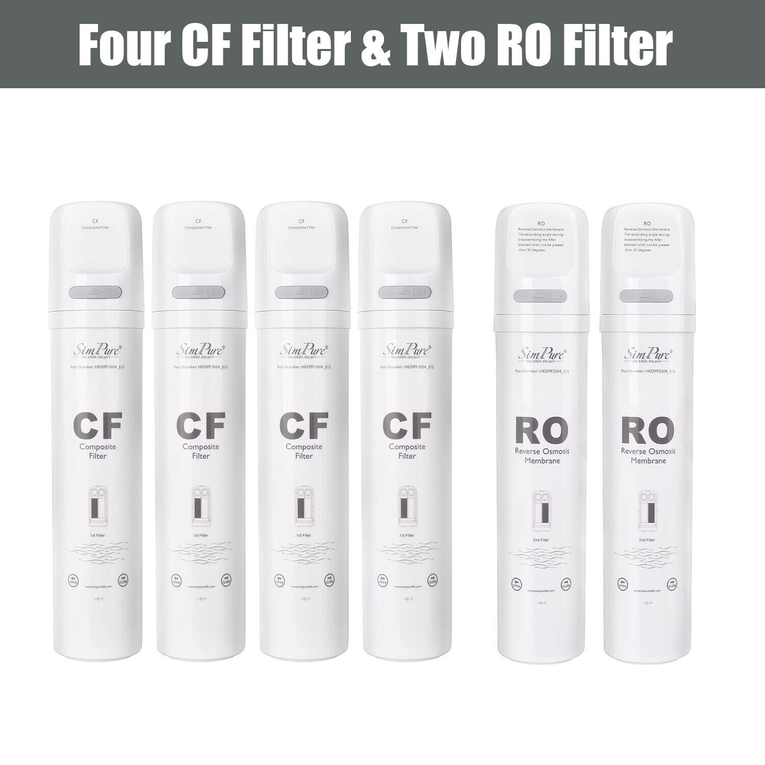 SimPure CF RO Filter Replacement Cartridge For Model WP1 RO Water Filter System
