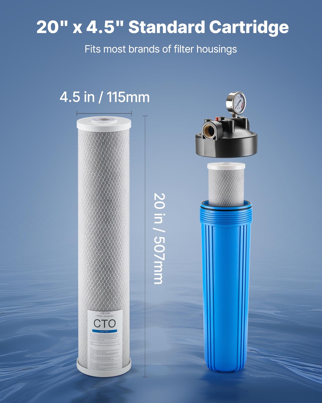 VEVOR Whole House Water Filter System/Replacement Cartridge GAC/IMR/KDF/PHO/SED