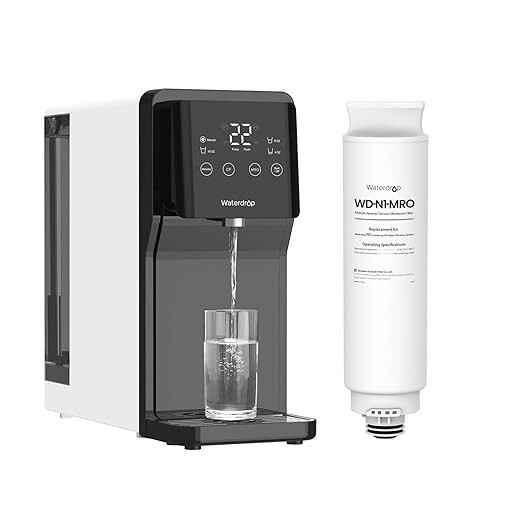Waterdrop N1 Countertop Reverse Osmosis System, with one WD-N1-MRO Filter