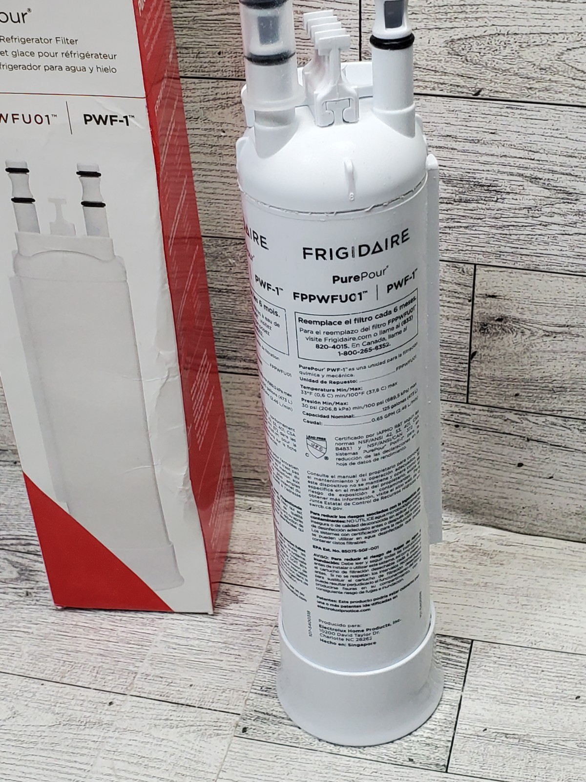 Frigidaire PurePour PWF-1 Water & Ice Refrigerator Filter, FPPWFU01