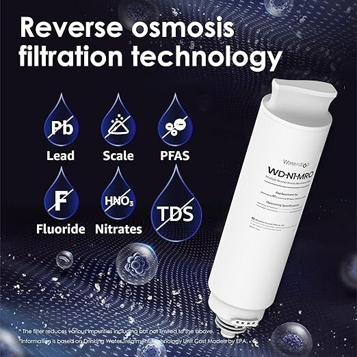 Waterdrop N1 Countertop Reverse Osmosis System, with one WD-N1-MRO Filter