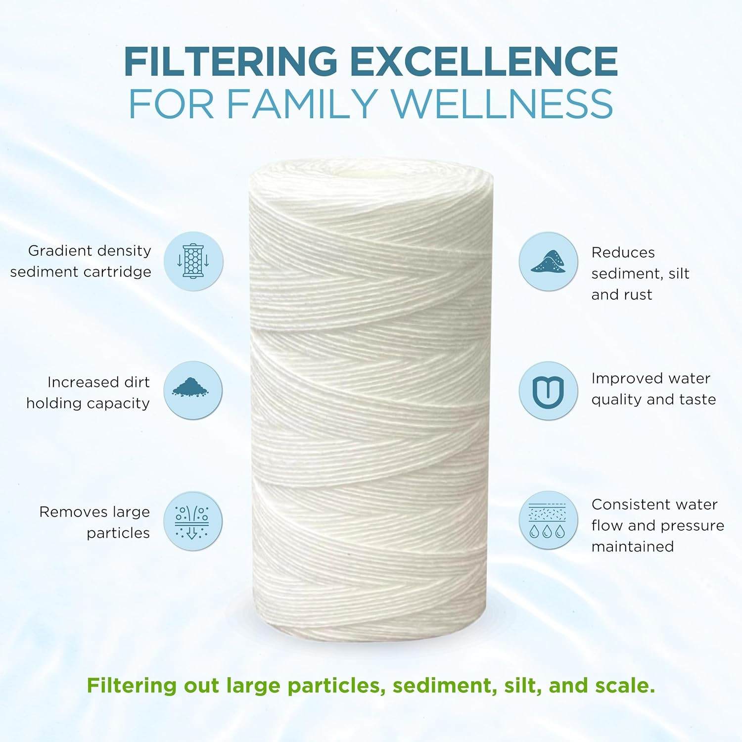 Pelican Water PC40 10 In. 5 Micron Sediment Replacement Filter (4-Pack) by Pelic