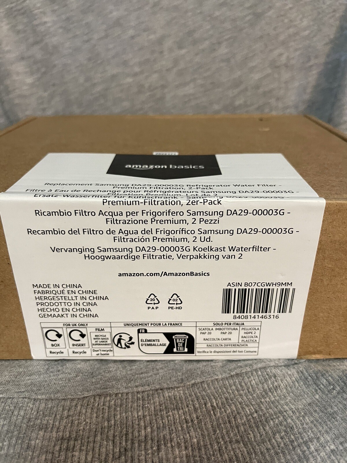 2 Pack Samsung DA29-00003G Refrigerator Water Filter 300 Gallons Amazon Brand