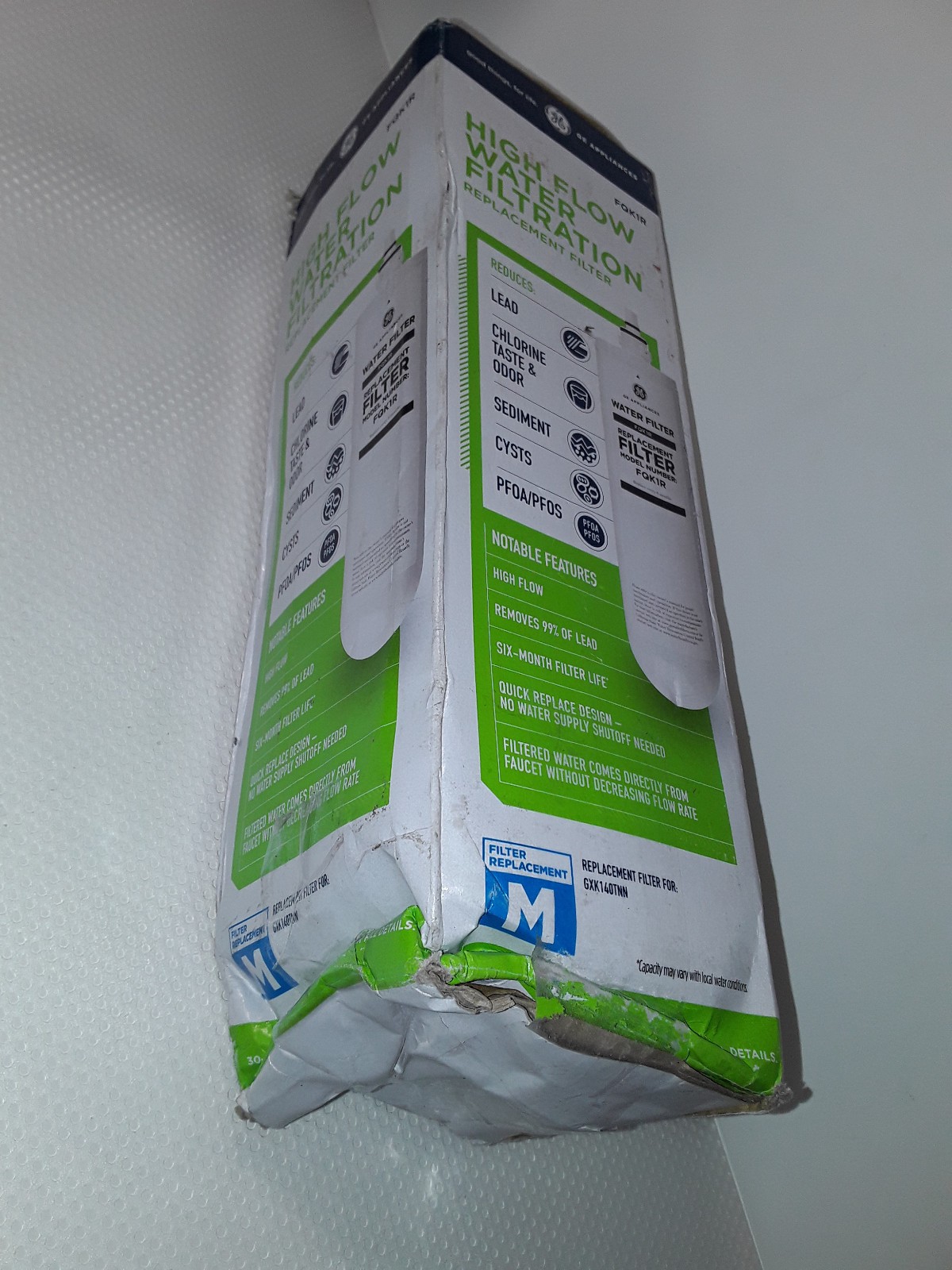 GE Under Sink High Flow FQK1R Replacement Water Filter Filtration GXK140TNN whte