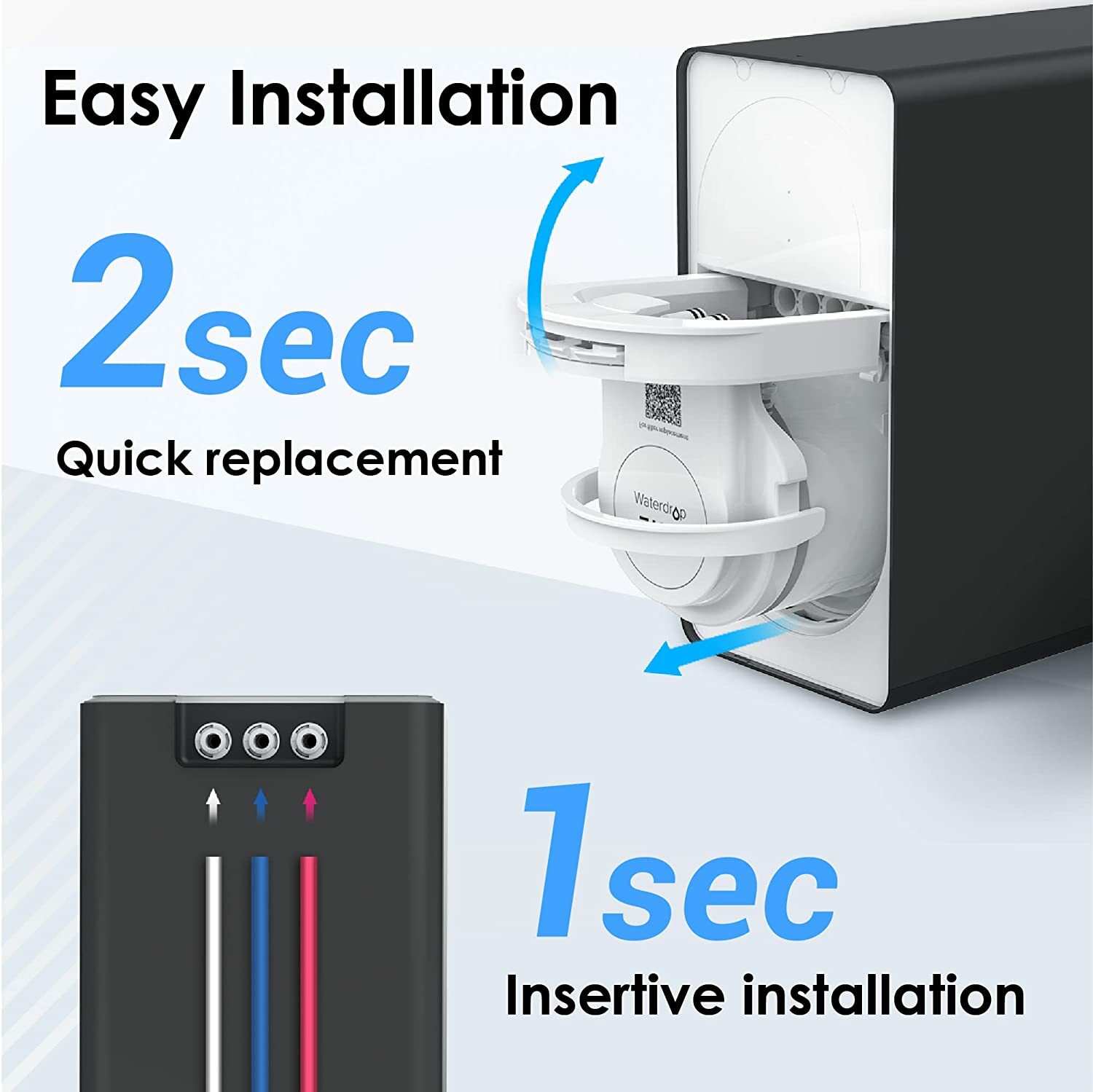 Waterdrop D6 Reverse Osmosis Water Filter System, 600 GPD Reverse Osmosis System