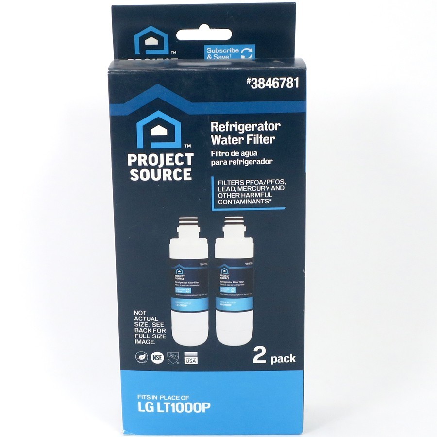 Project Source Twist-in Refrigerator Water Filter L-5-2 Fits LG LT1000P #3846781