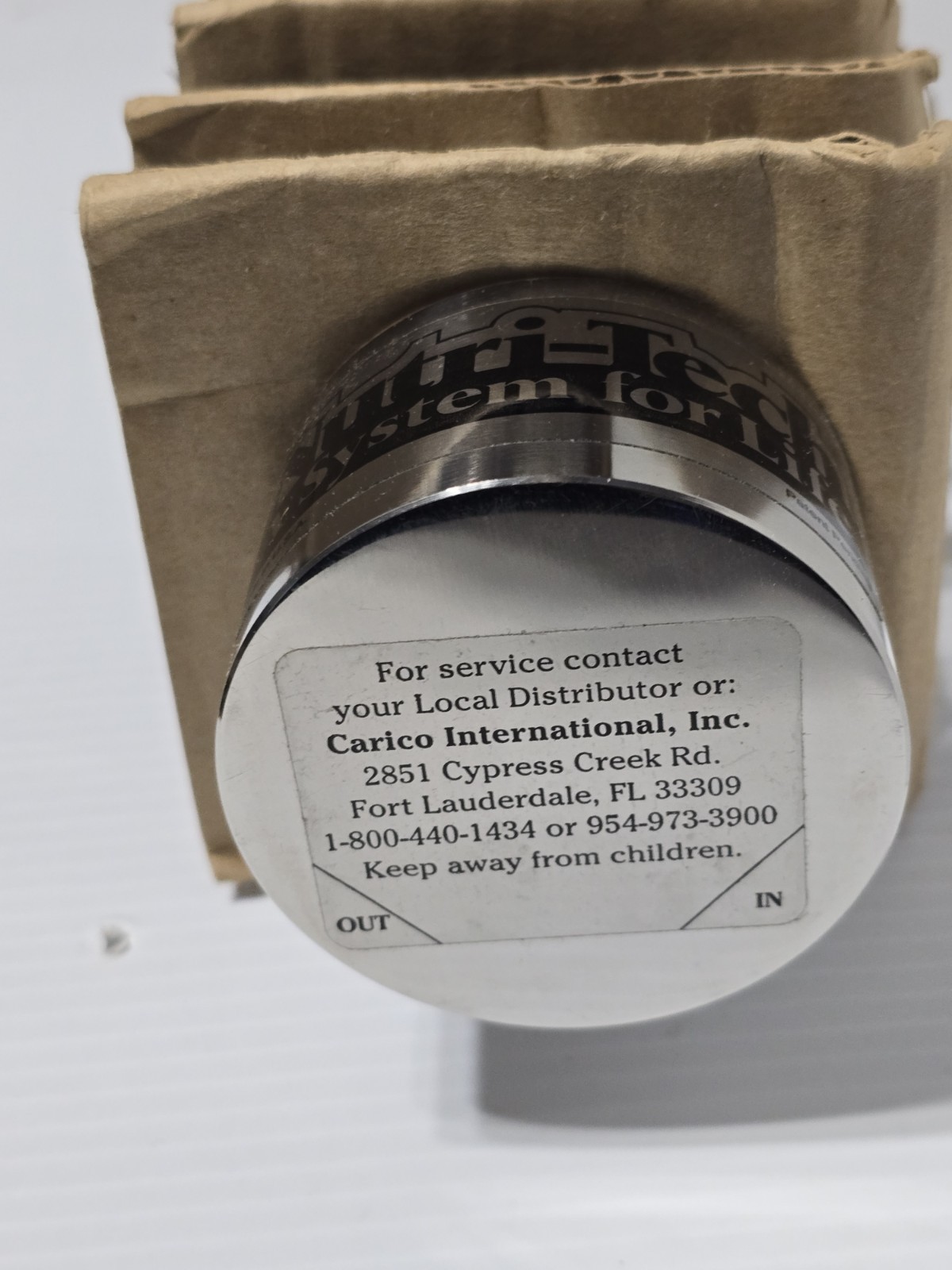 Nutri-Tech 15in Stainless Steel Housing for Carico Water Purification System
