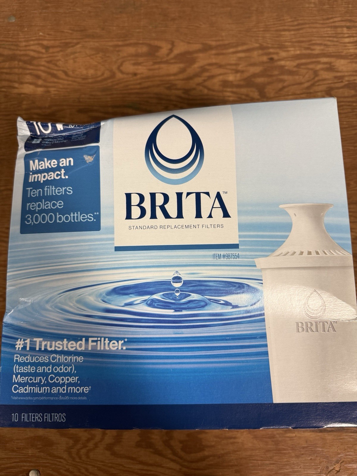 Brita 987554 Pitcher Replacement Filters – 10 Pack- Damaged Box- See Pictures