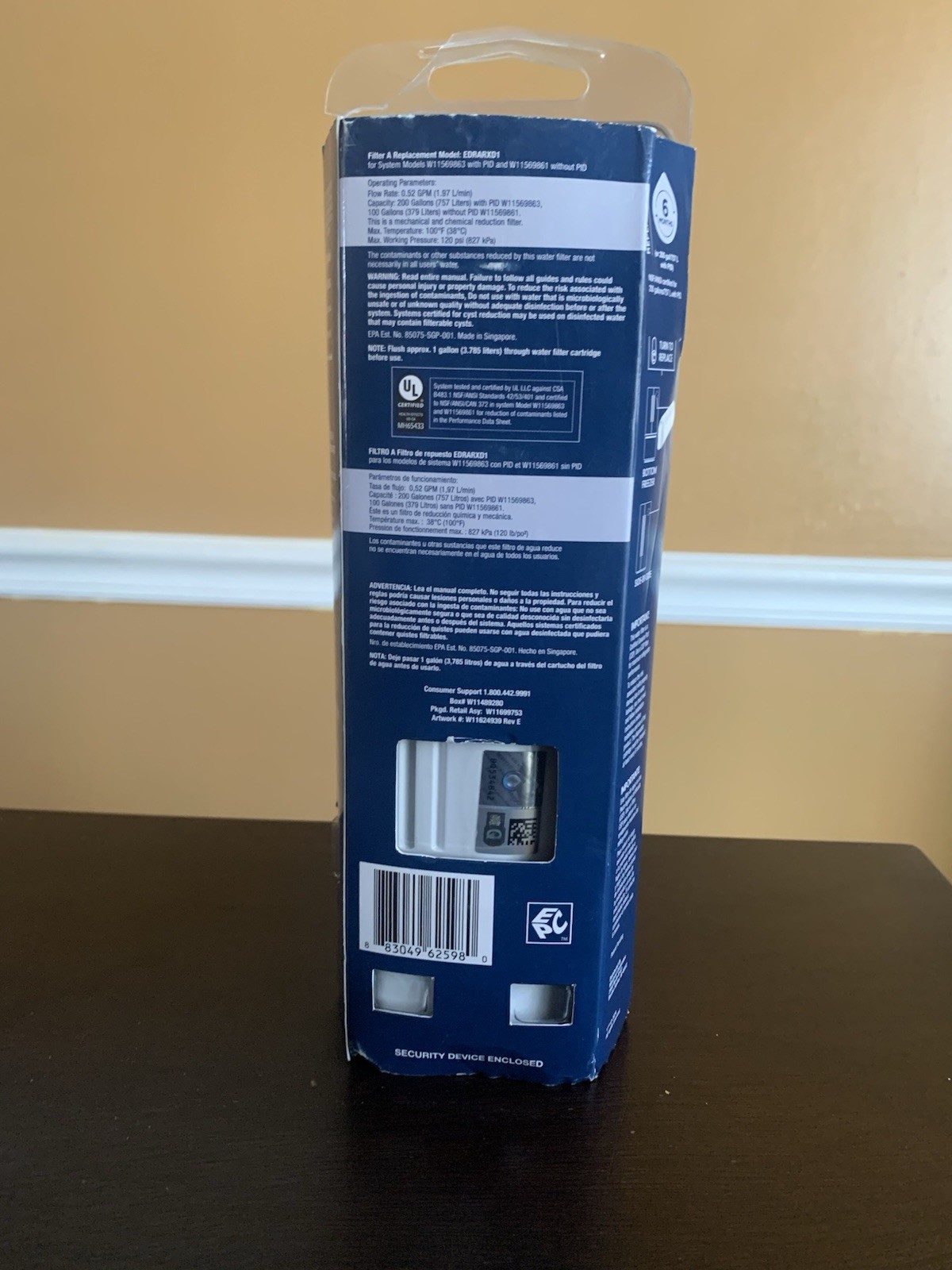 Everydrop Whirlpool A EDRARXD1 Ice & Water Single Filter, Whirlpool Maytag Amana