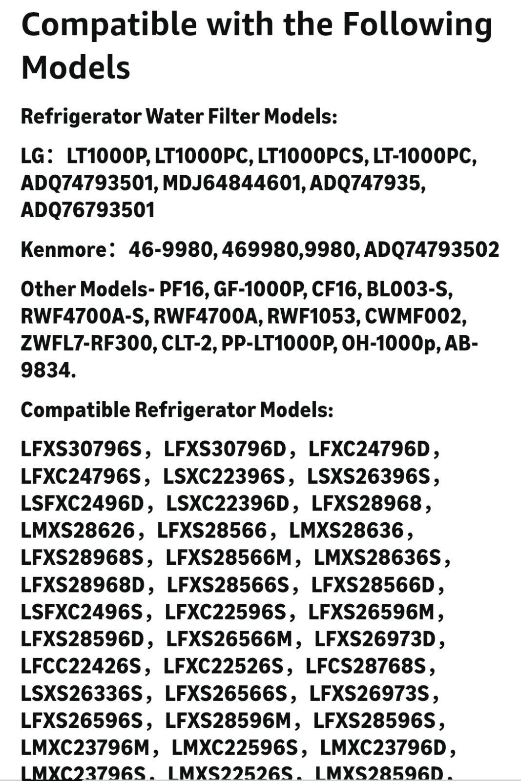PUREPLUS 9980 Replacement for LG LT1000P Kenmore ADQ747935, LT1000, LT1000PC,