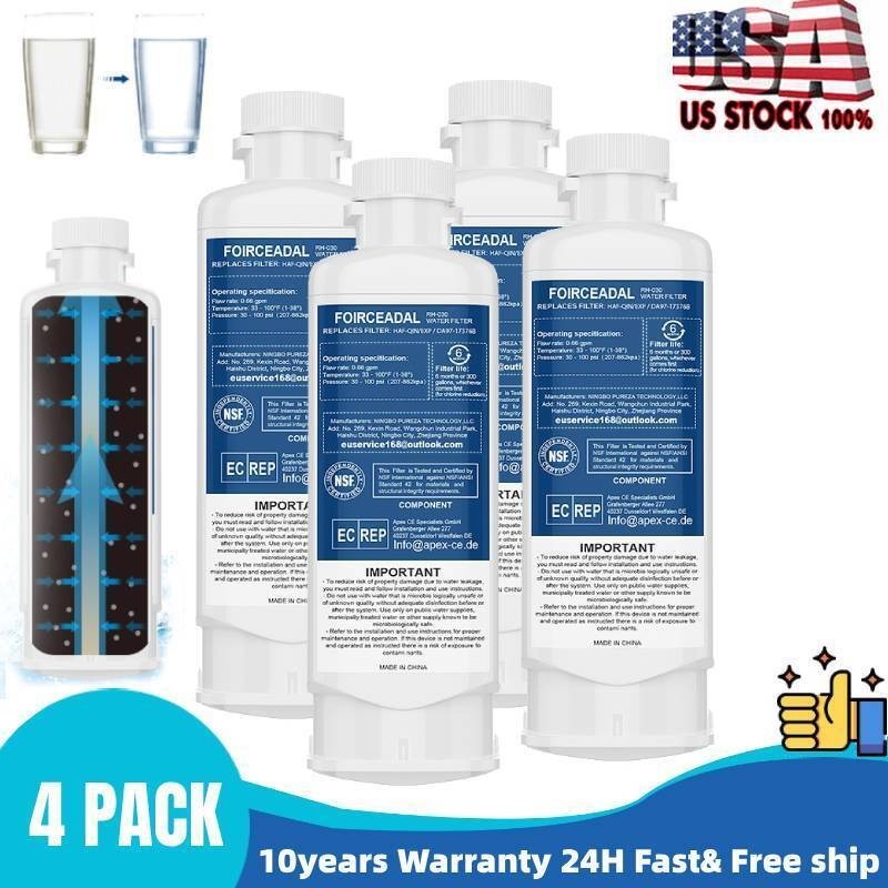 4PACK For Samsung DA97-17376B HAF-QIN/EXP REFRIGERATOR Water Filter US