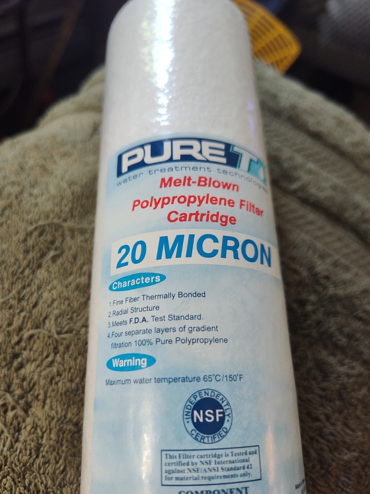 10″x2.5″ Pure T melt-blown Polypropylene Water Filter 20 Micron