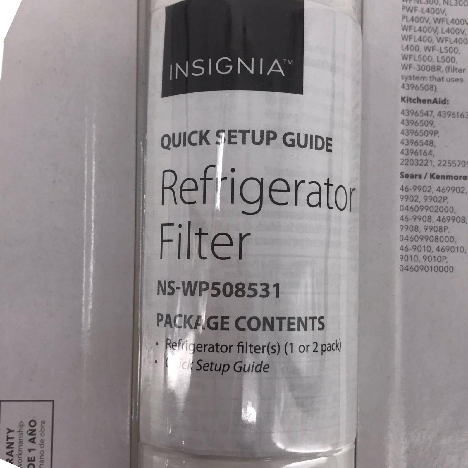 LOT OF 3 Insignia NS-WP508531 NSF 53/42 Water Filters for Whirlpool Refrigerator