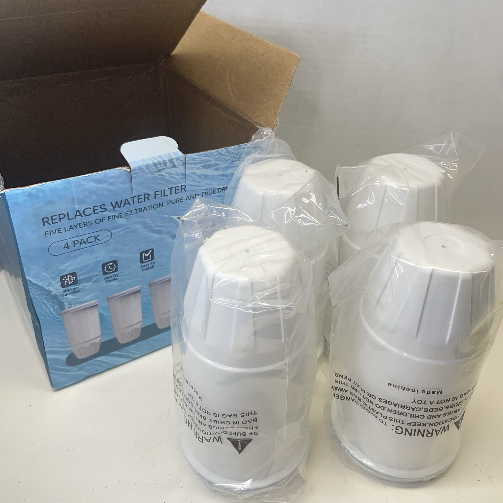 4x Water Filter Replacement for Zero Water ZR-017, ZR-001 Pitcher Water Filter