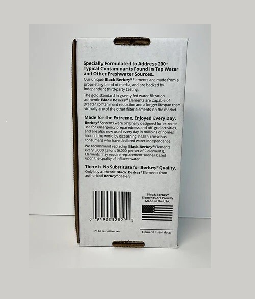 Black Berkey® Filters BB9-2 Authentic Cartridge