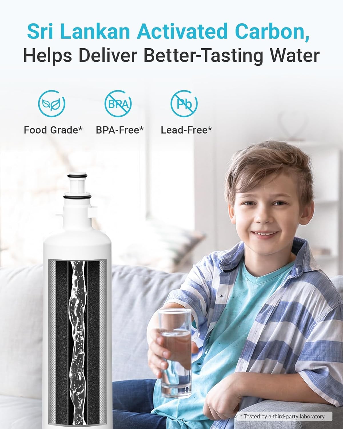 AQUA CREST FF19C Refrigerator Water Filter Replacement for GE® RPWFE, RPWF (2)
