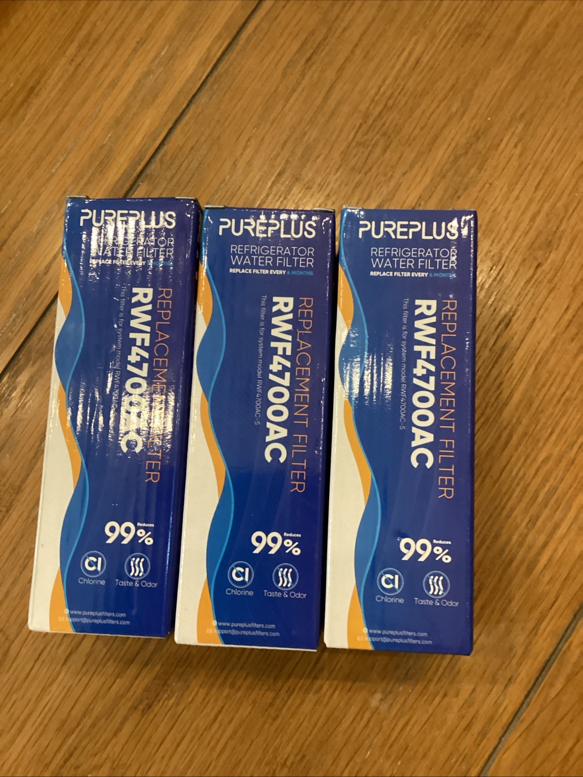 Pureplus RWF4700AC Replacement Refrigerator Water Filter Lot Of 3 and 3pk af004
