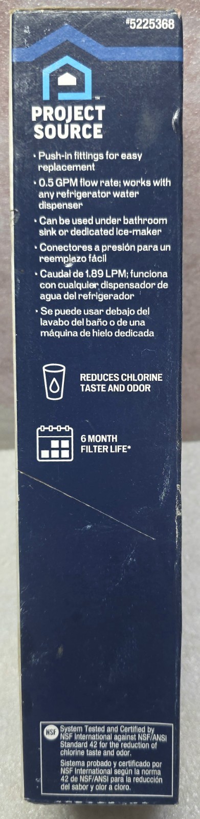 Project Source 10-in In-Line Carbon refrigerator Filter #5225368