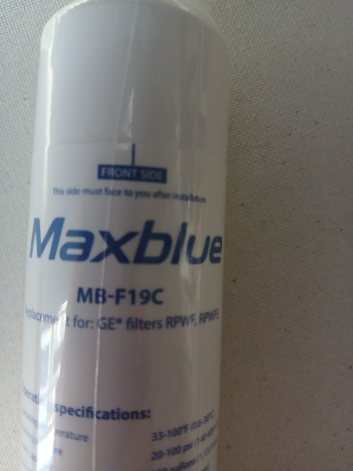 Maxblue MB-F19C Replacement Water Filter (with CHIP) NEW SEALED