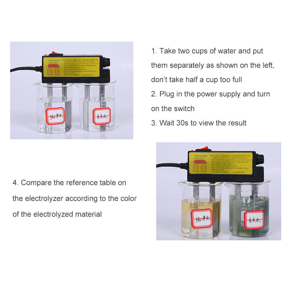 2PCS Water Electrolyzer Test Electrolysis Water Purity Level Meter PH Tester