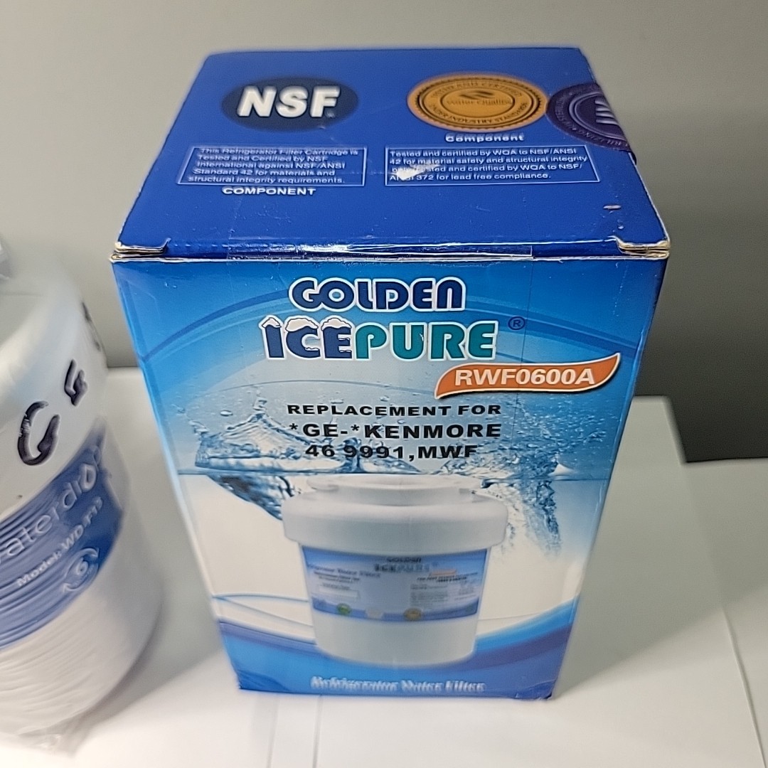 Waterdrop Golden Water Filters Replacement for GE® MWF®, SmartWater® MWFP 3 Pack