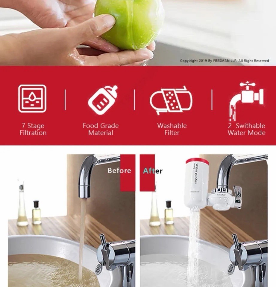 Tap Water Faucet Filter Purifier,Lead Chlorine Remover ABS Food Grade Material