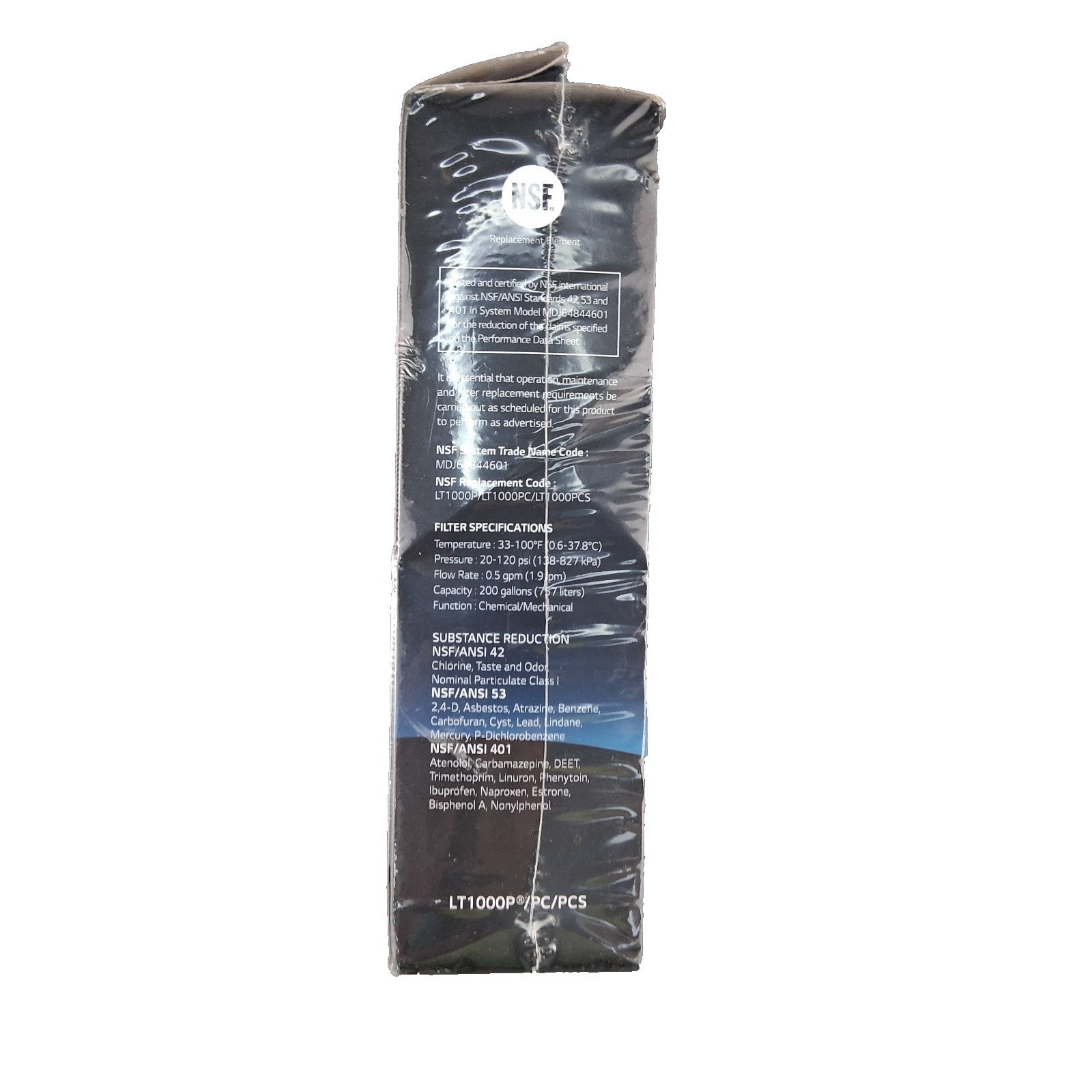 LG Water Filter LT1000P/PC/PCS Replacement Cartridge ADQ74793S
