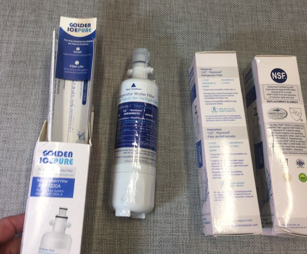 Fit For LG LT700P ADQ36006101 RWF1200A Water Filter Air Filter 3 Pack sealed