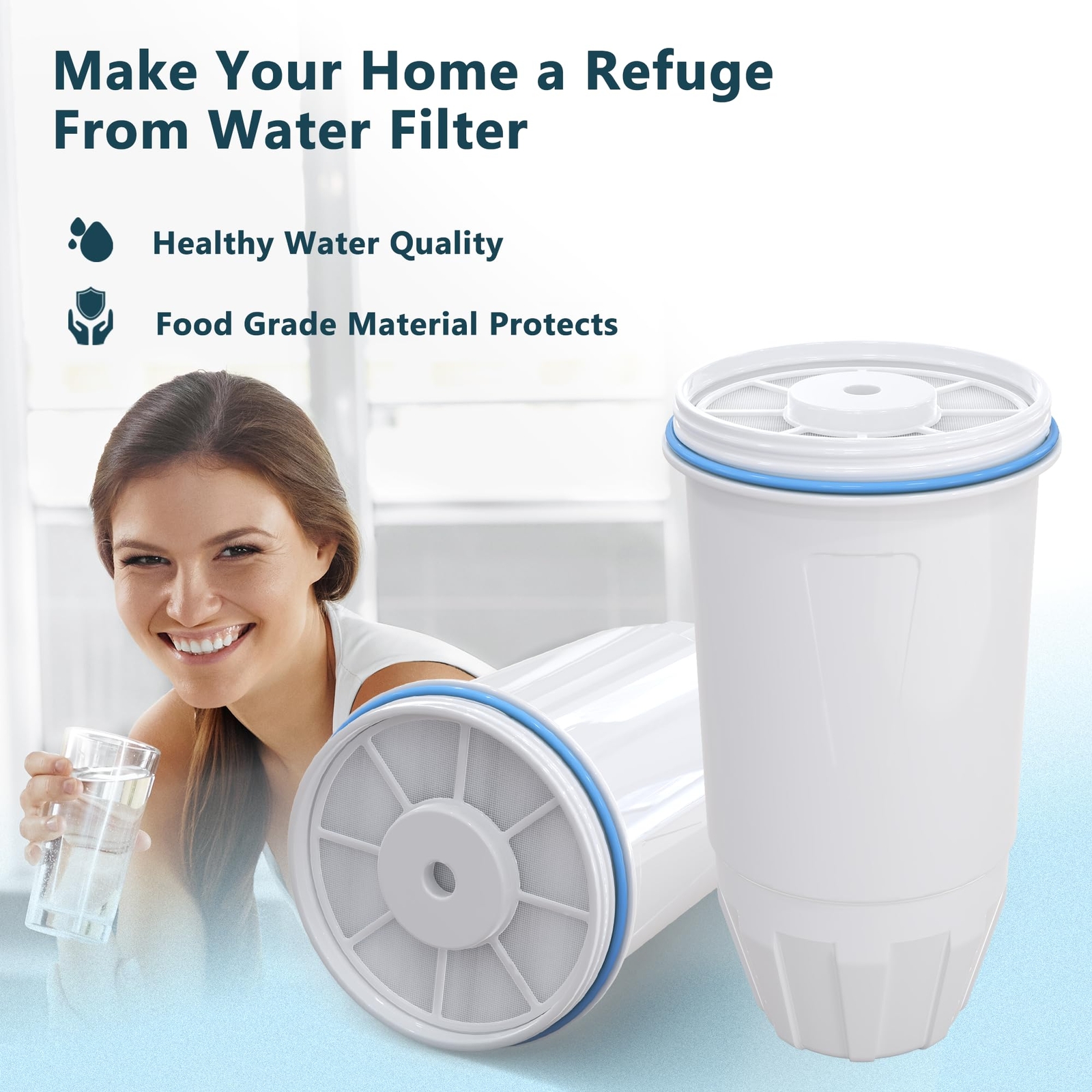 Water Filter Compatible with Zero Pitcher and Dispenser ZR-001 ZR-017 ZR-004 …