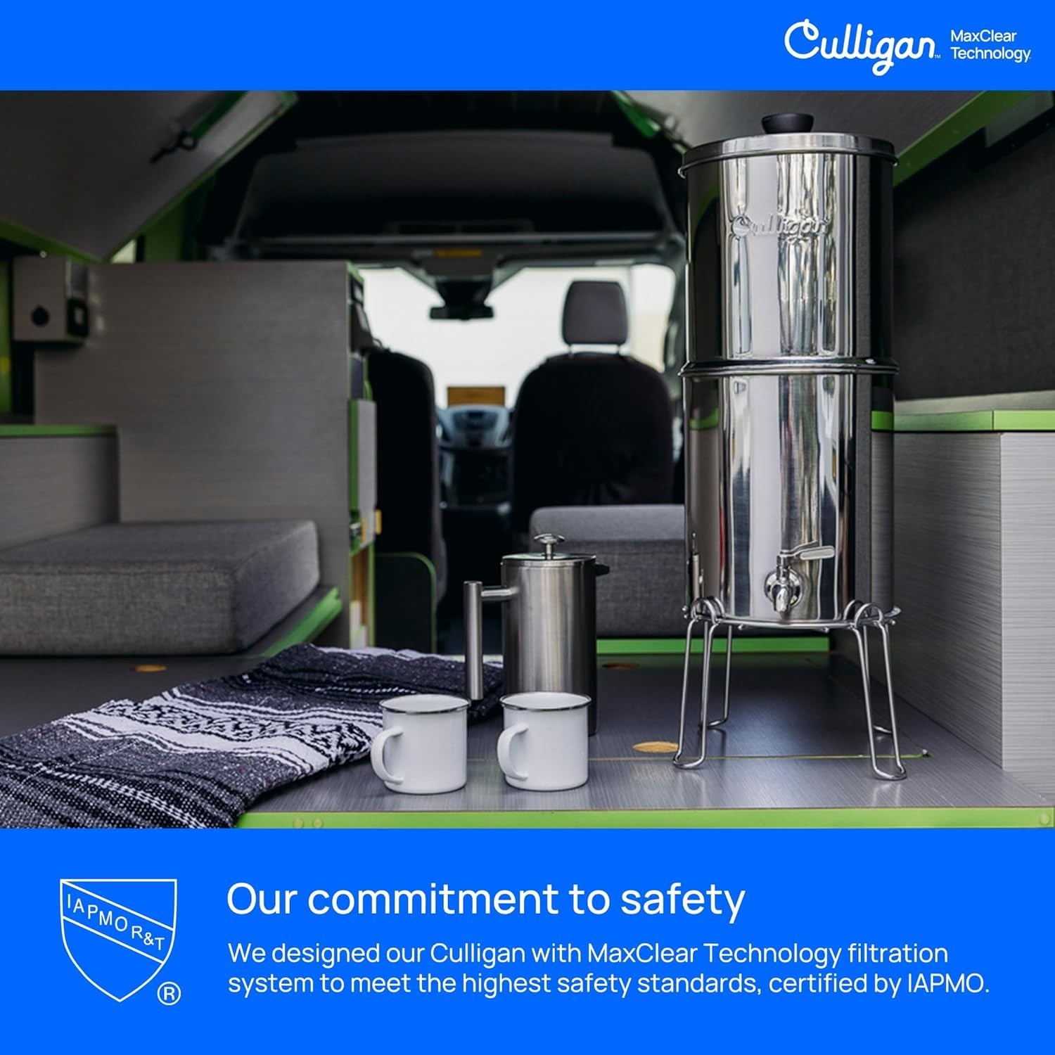 Culligan MaxClear Technology 2.25 Gallon Gravity Water Filter System + 2 Filters