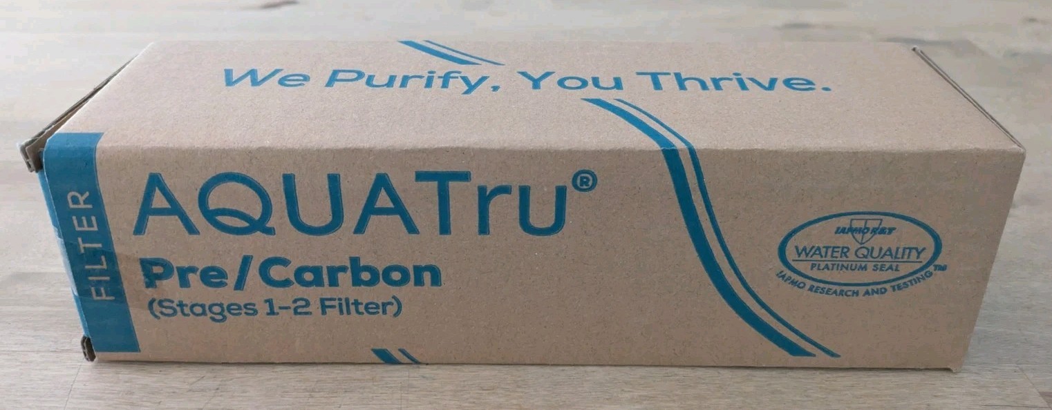 AquaTru AT2001 Pre/Carbon Water Filter Stages 1-2 SEALED In Box – Original OEM