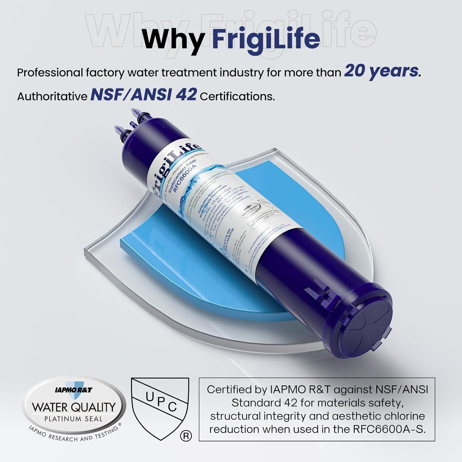 Frigilife RFC6600A Water Filter Replacement for Refrigerators 3 Pack NEW/SEALED