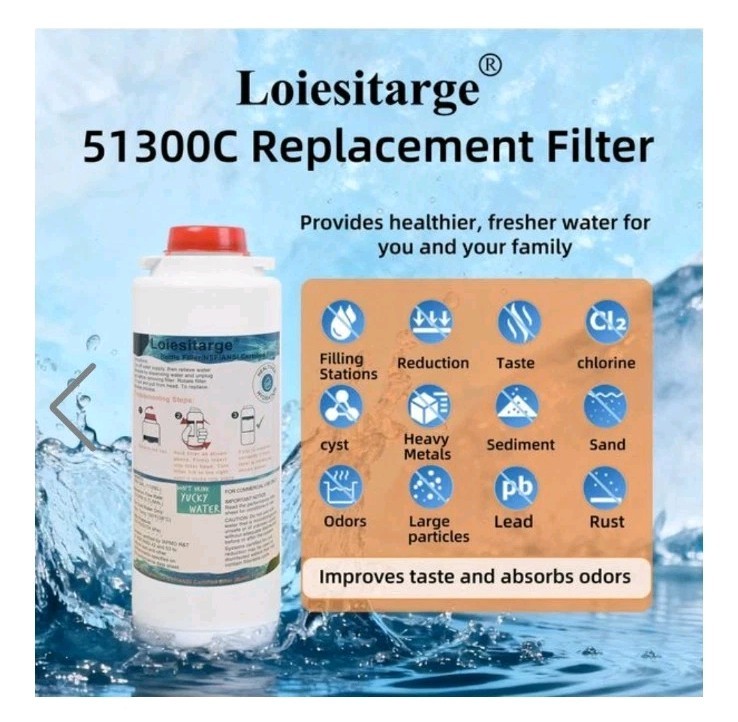 Lot Of 4 Water Filter Replacements Compatible With Elkay 51300C WaterSentry.